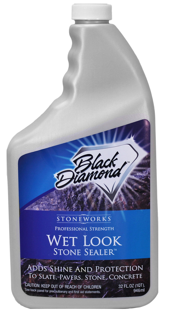 Wet Look Natural Stone Sealer. Durable, Long-Lasting Gloss Protection. Interior and Exterior Pavers, Slate, Sandstone, Travertine, Flagstone, Driveways, Garage Floors, etc.