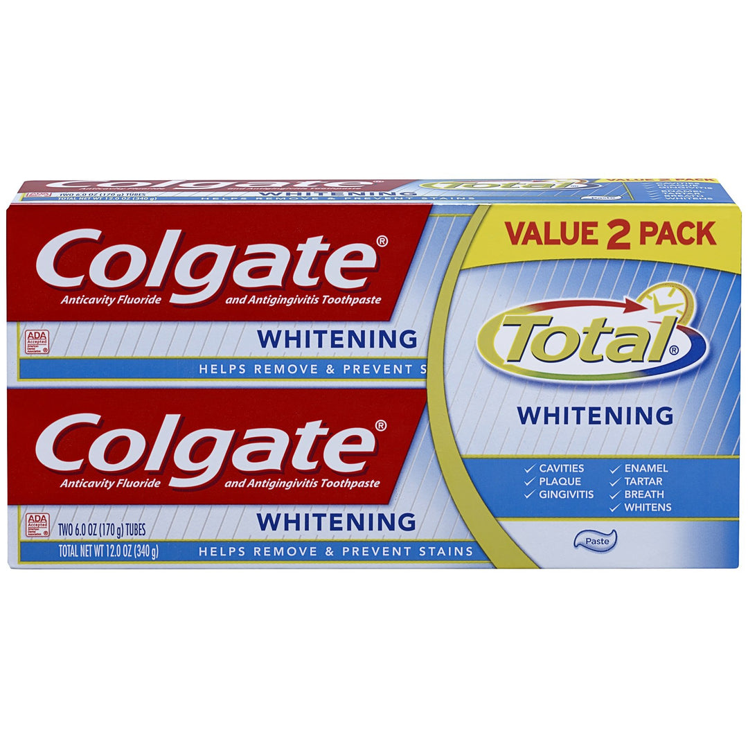 Colgate Total Whitening Toothpaste Twin Pack, 12-Ounce