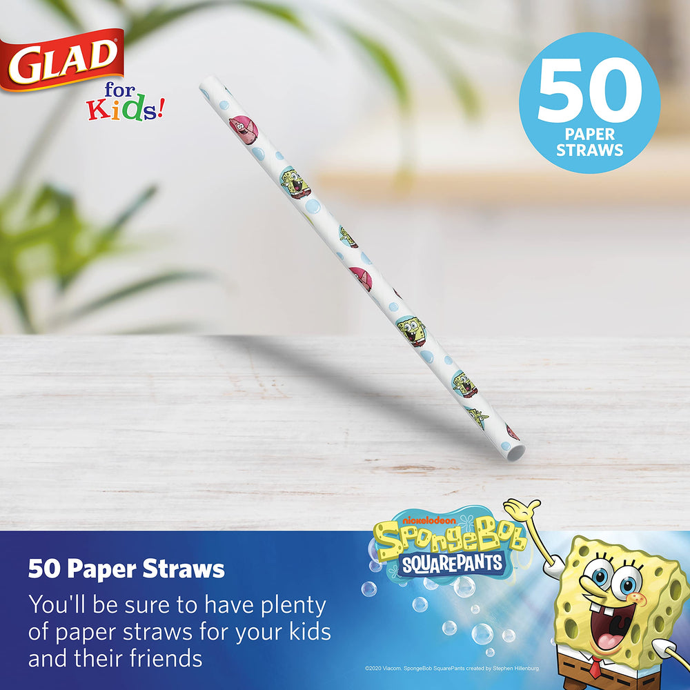 Glad for Kids SpongeBob SquarePants Paper Straws -50 Pa