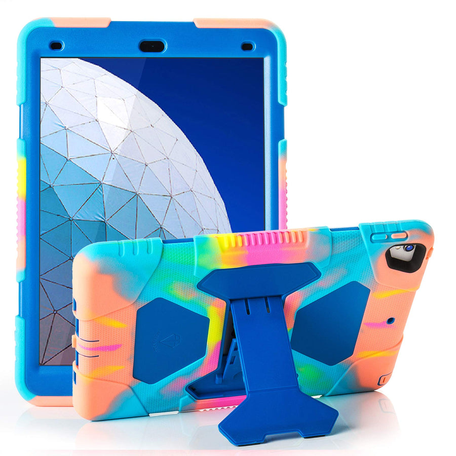 iPad Air 10.5 2019/iPad Pro 10.5 2017 Case Ultra Protective Rugged Cover with Kickstand for Kids Shockproof Impact Resistant - Icecream/Blue