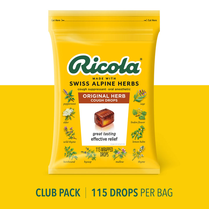 Ricola Original Herb Cough Drops, 115 Count, Cough Supp