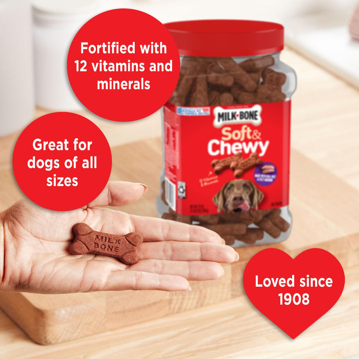 Soft &amp; Chewy Dog Treats, Beef &amp; Filet Mignon Recipe, 25 Ounce