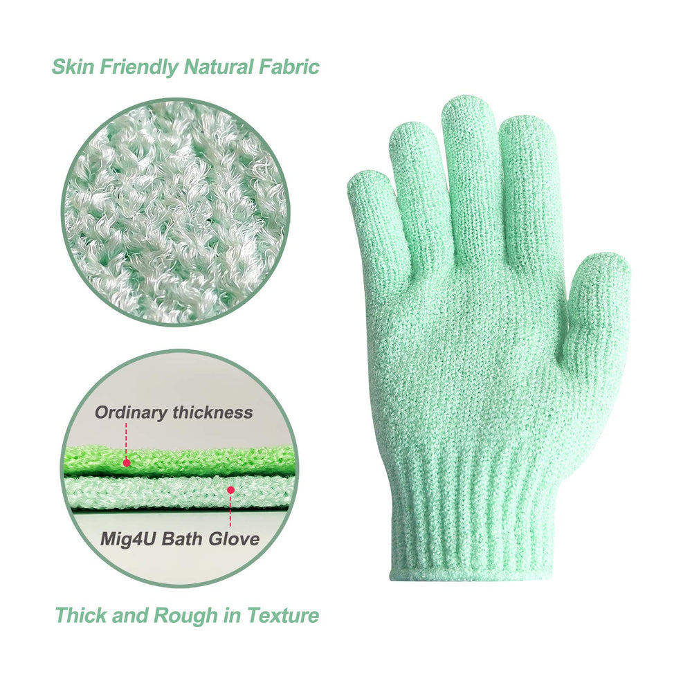 MIG4U Shower Exfoliating Scrub Gloves Medium to Heavy B