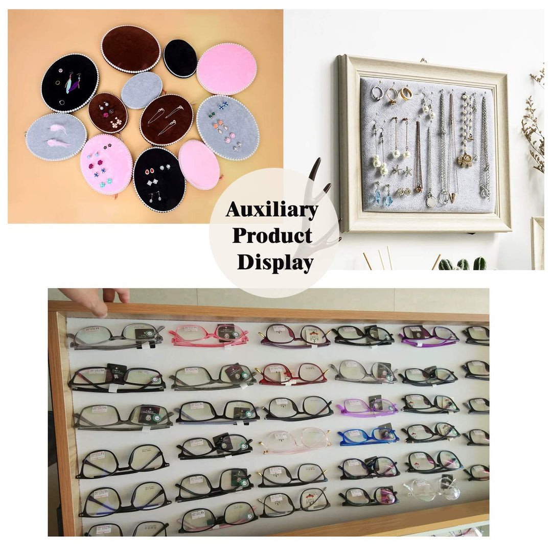 Self-Adhesive Velvet Fabric for Jewelry Display Cabinets, Eye Boxes, Photo Frame Boxes, Boutique Display Cabinets,17.7 by 100 Inches(Jewelry Blue)