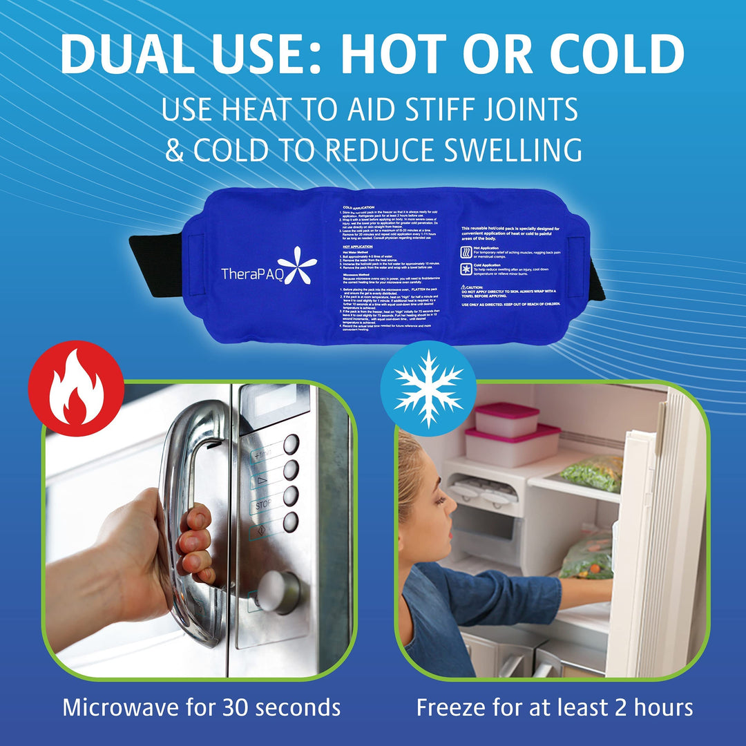 Reusable Ice Pack - 14x6 Hot/Cold Gel for Shoulder, Knee, Back, Ankle Relief