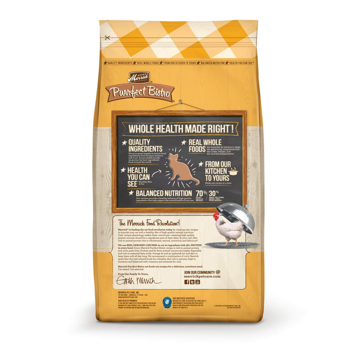 Purrfect Bistro Grain Free Natural Dry Cat Food For Adult Cats, Real Chicken And Sweet Potato Recipe - 12 lb. Bag