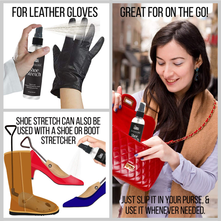 Professional Boot &amp; Shoe Stretch Spray – Softener for Leather, Suede, Nubuck, Canvas – 4 oz