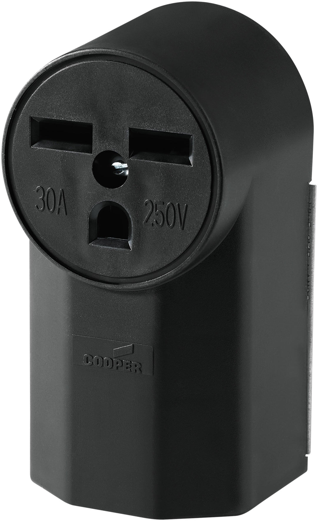 WD1232 30-Amp 2-Pole 3-Wire 240-Volt Surface Mount Power Receptacle, Black