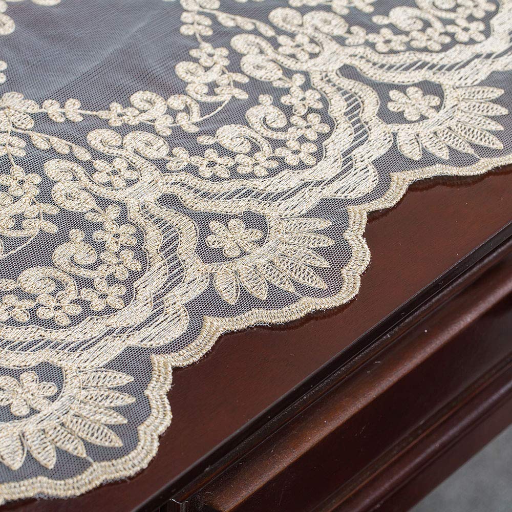 ARTABLE Rectangle Table Runner Lace Macrame Embroidered