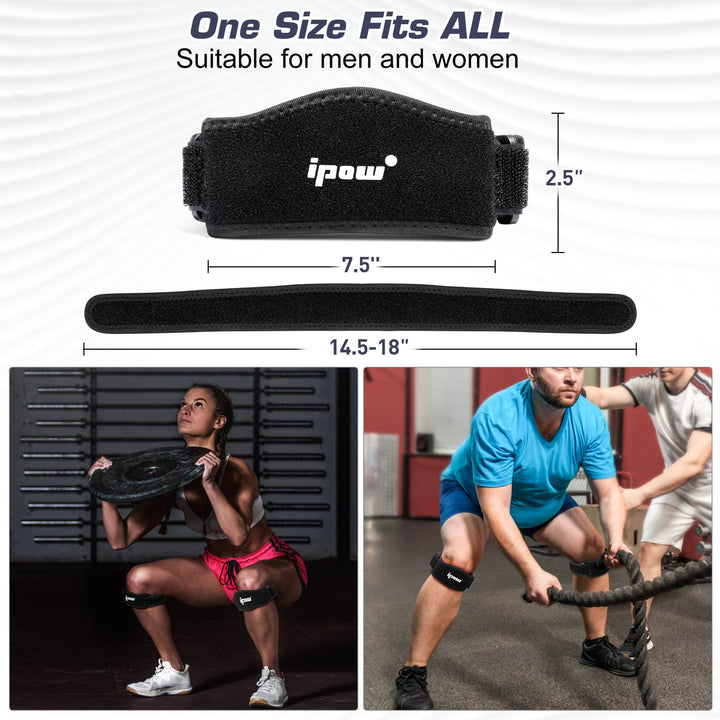 IPOW 2 Pack Thickened Pad &amp; Wide Patella Knee S