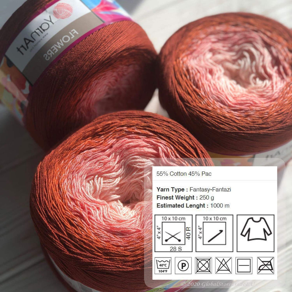 Yarn Art Flowers Yarn 55% Cotton 45% Acrylic 250gr 1094