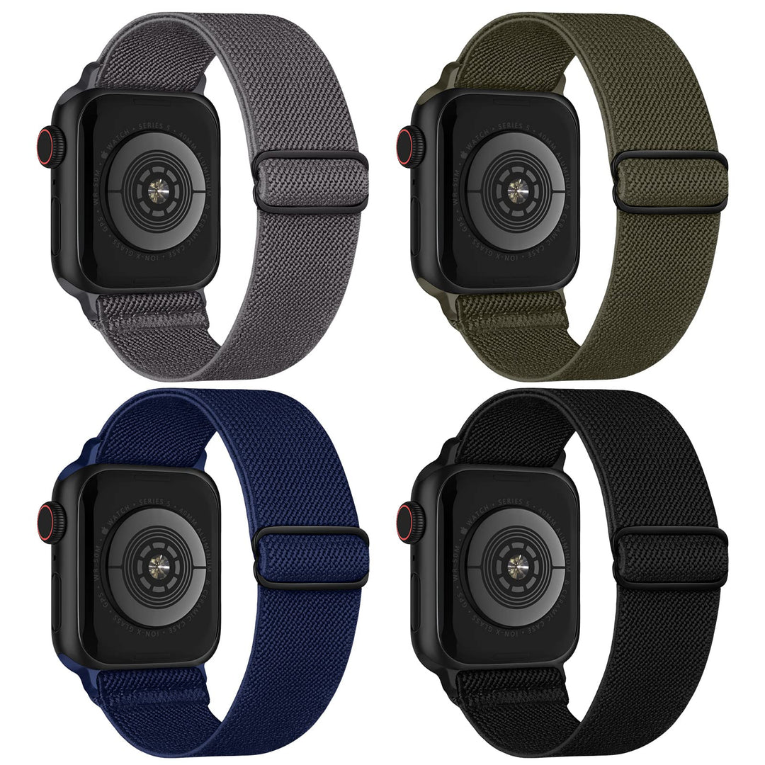 Stretchy Nylon Solo Loop Bands Compatible with Apple Wa