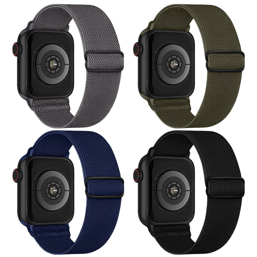 Stretchy Nylon Solo Loop Bands Compatible with Apple Wa
