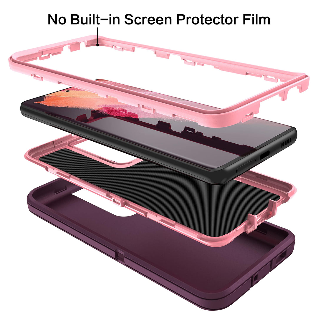 MXX Case Compatible with Galaxy S21 Ultra, 3-Layer Supe