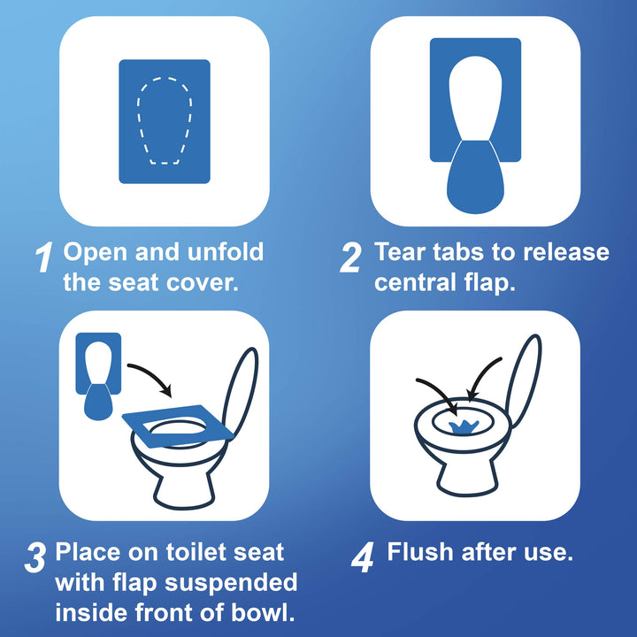 - Disposable Toilet Seat Covers Flushable Paper Travel Pack (50-Count)
