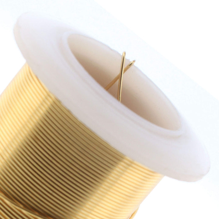 Wire Elements 22-Gauge Lacquered Tarnish-Resistant Copper Wire for Jewelry Making, 20 Yard, 18.29 Meter Spool (Gold Color)