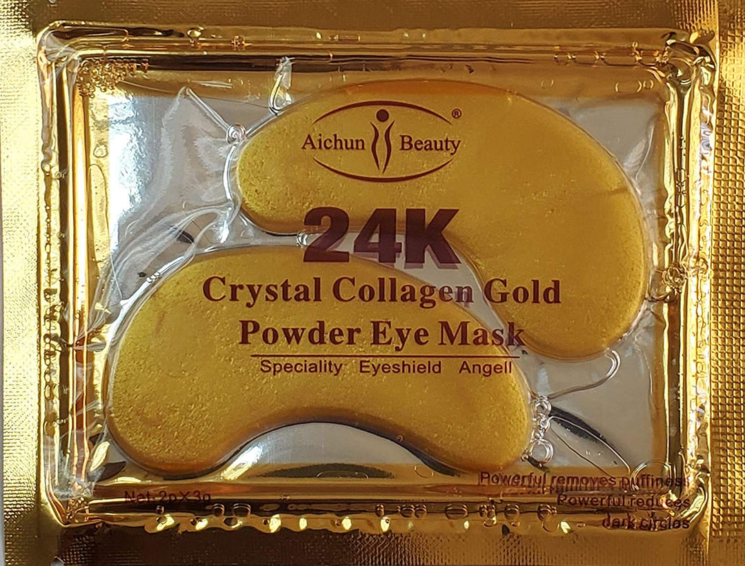 10/20/30/50/60/80/100 pairs wholesale New Crystal 24K Gold Powder Gel Collagen Eye Mask Masks Sheet Patch, Anti Ageing Aging, Remove Bags, Dark Circles &amp; Puffiness, Skincare, Anti Wrinkle, Moisturising, Moisture, Hydrating, Uplifting, Whitening, Remo