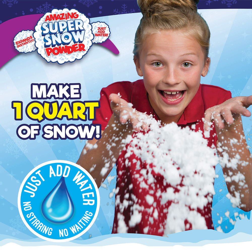 Super Snow Test Tube– Instant Snow Powder, Faux Snow Kit for Kids- Reusable Snow - Make 1 Quart of Snow, Test Tube Science Experiments for Boys Girls Ages 4+