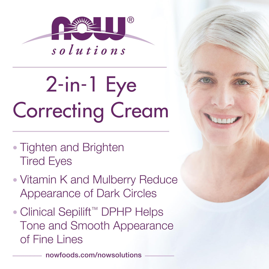 Solutions, Eye Cream, 2 in 1 Correcting to Tighten and Brighten the Eye Area, 1-Ounce