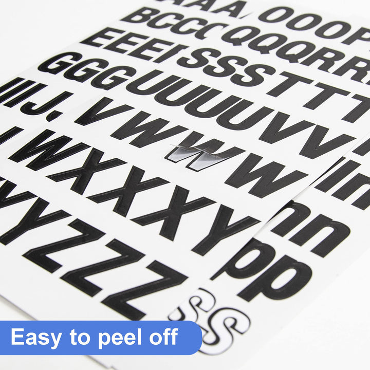 BAZIC Alphabet Numbers Stickers Black Colors, 1 A to Z 0 to 9 Self-Adhesive Sticker for DIY Cards Scrapbooks Labeling (346/Pack), 1-Pack