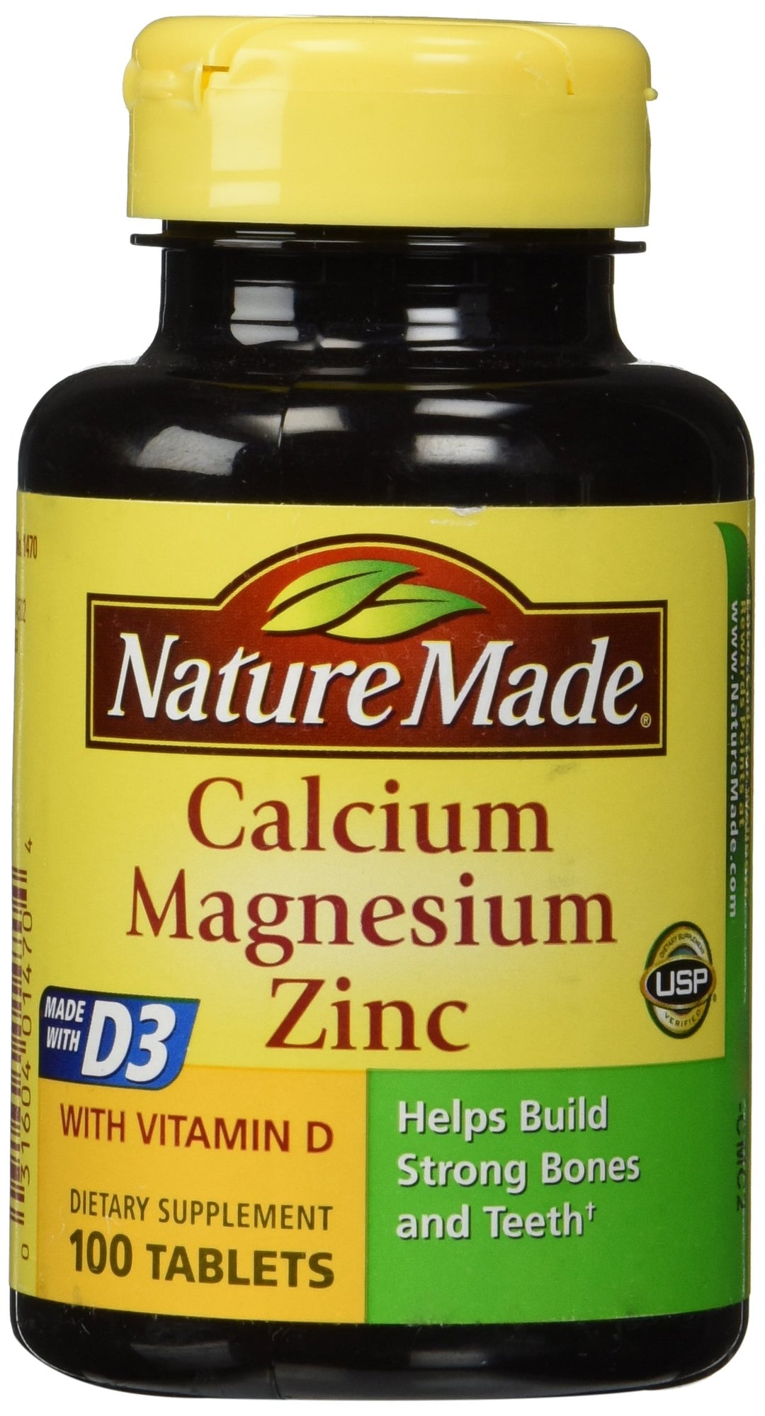 Calcium Magnesium &amp; Zinc Tabs, 100 ct