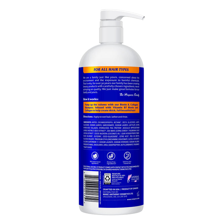 Renpure Originals Biotin &amp; Collagen Thickening Shampoo, 32 Fl Oz (Pack of 1)