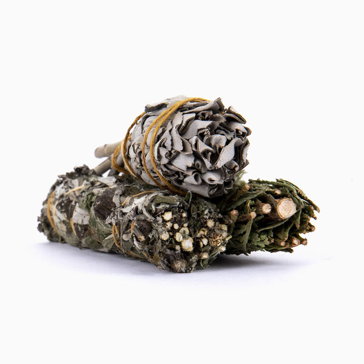 Juniper Ridge White Sage, Mugwort &amp; Siskiyou Cedar Incense Bundle | Aromatherapy | No Synthetic Fragrance | Mini Variety | Pack of 3
