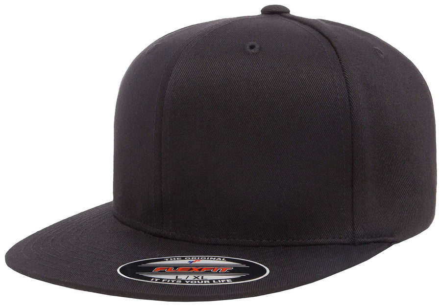 Flexfit Men's On Field Pro-Baseball Cap, Black, Lar
