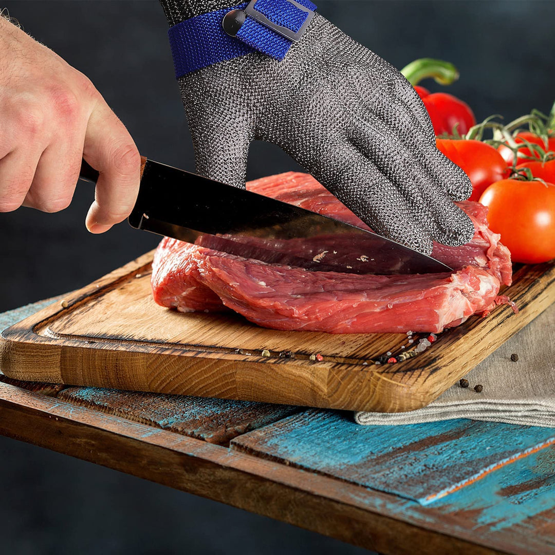 Level 9 Cut Resistant Gloves,Safety Chef Cuts Gloves for Meat Cutting, Fish Fillet, Oyster Shucking,Carving, Anti-Cut Safety Butcher Gloves,M