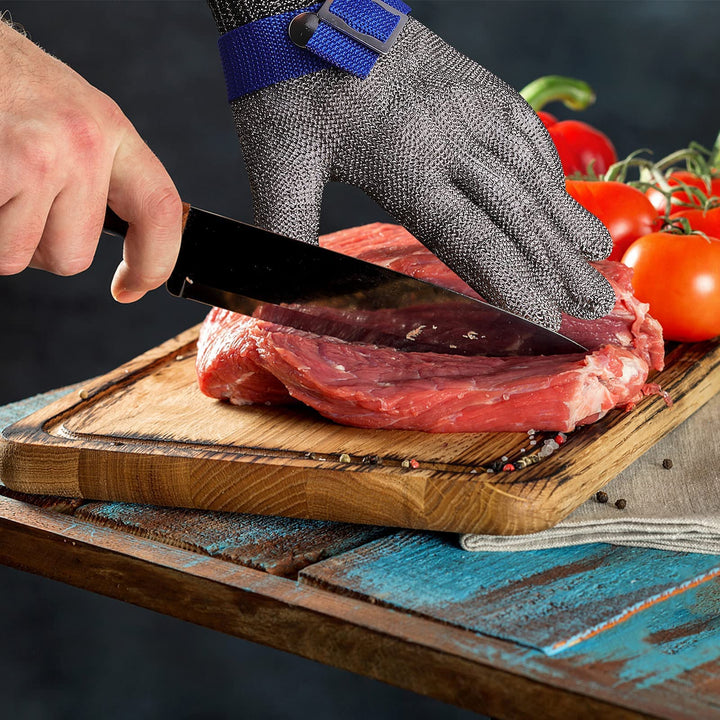 Level 9 Cut Resistant Gloves,Safety Chef Cuts Gloves for Meat Cutting, Fish Fillet, Oyster Shucking,Carving, Anti-Cut Safety Butcher Gloves,M