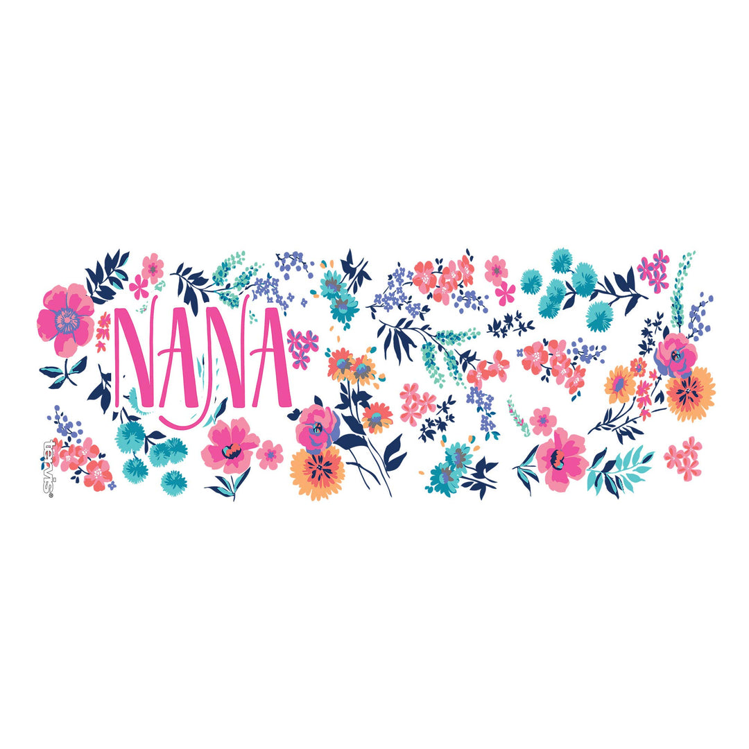 Made in USA Double Walled Dainty Floral Mother&#39;s Day Insulated Tumbler Cup Keeps Drinks Cold &amp; Hot, 16oz Mug, Nana