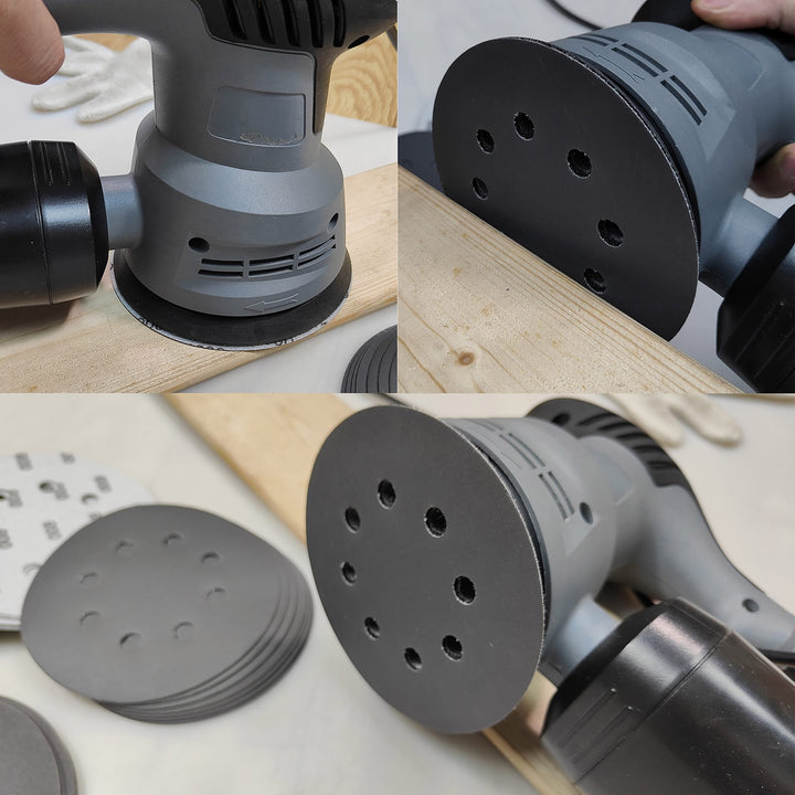 48PCS 5 inch 8 Hole #320-#5000 Sanding Discs 320 400 600 800 1000 1200 1500 2000 2500 3000 4000 5000 Grit Wet Dry Sandpaper Compatible for Random Orbital Sanders (#320-#5000 Grit Each 4PCS)