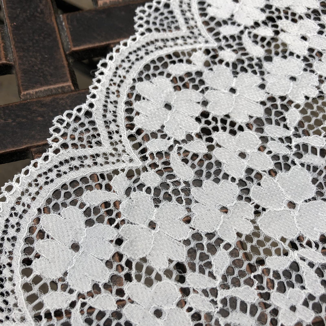 White Table Runners with Tassels for Bohemian, Dinner Rustic Table Top Bridal Shower, Wedding Table Decorations (72 inches, 5005 White)