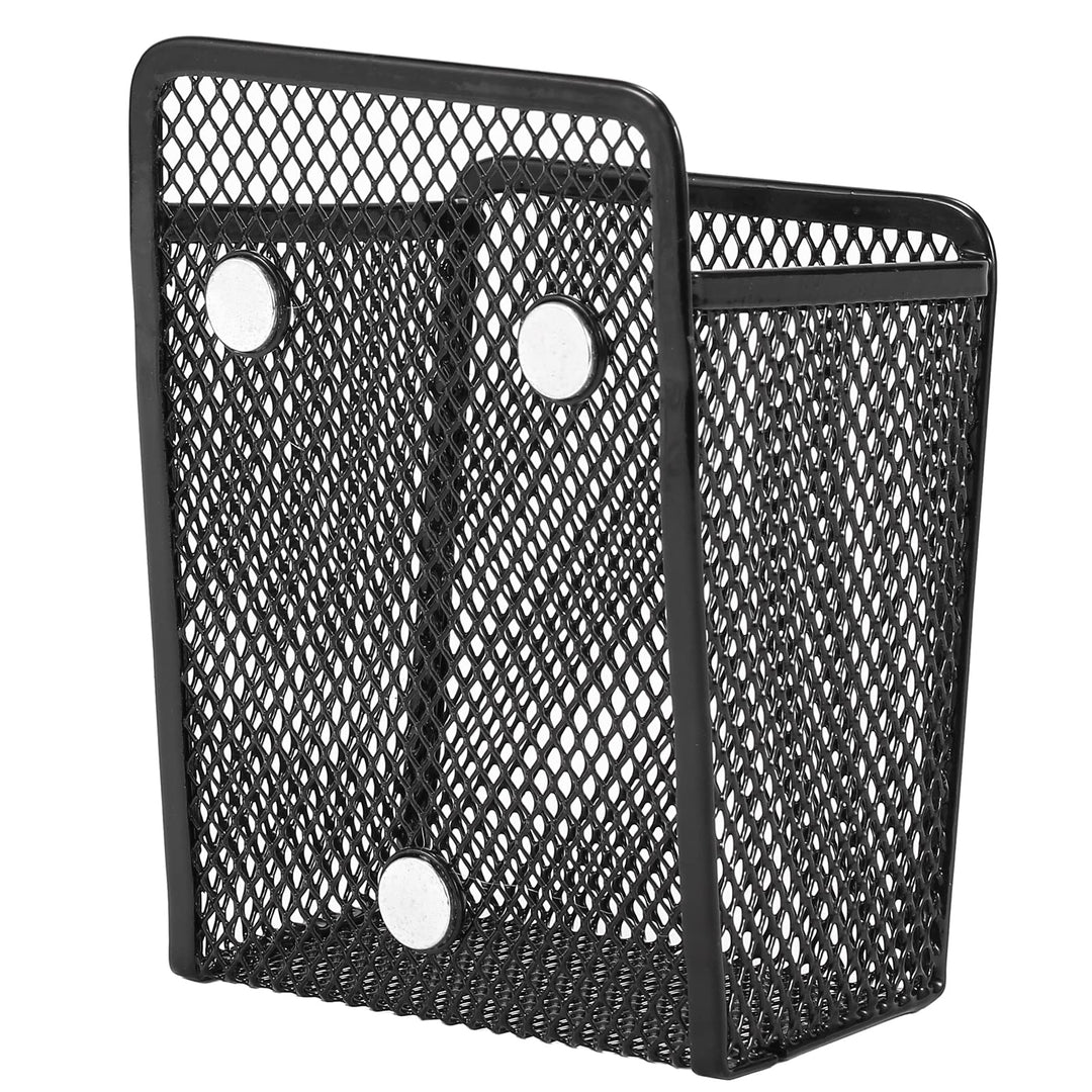 Magnetic Pencil Holder,Mesh Stainless Steel Pen Basket, Metal Writing Utensil Storage Organizer for Whiteboard,Blackboard,Kitchen, Locker, Home, or Office