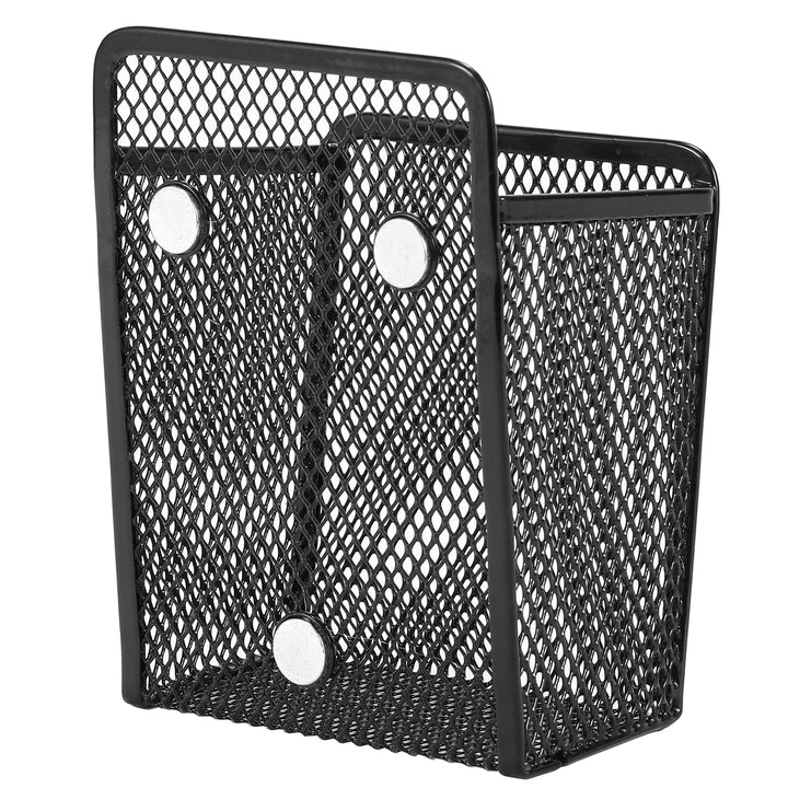 Magnetic Pencil Holder,Mesh Stainless Steel Pen Basket, Metal Writing Utensil Storage Organizer for Whiteboard,Blackboard,Kitchen, Locker, Home, or Office