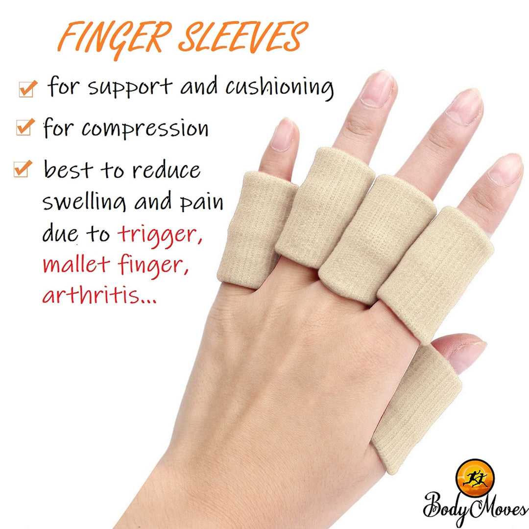 BodyMoves Finger Brace Splint Sleeve Thumb Support Prot