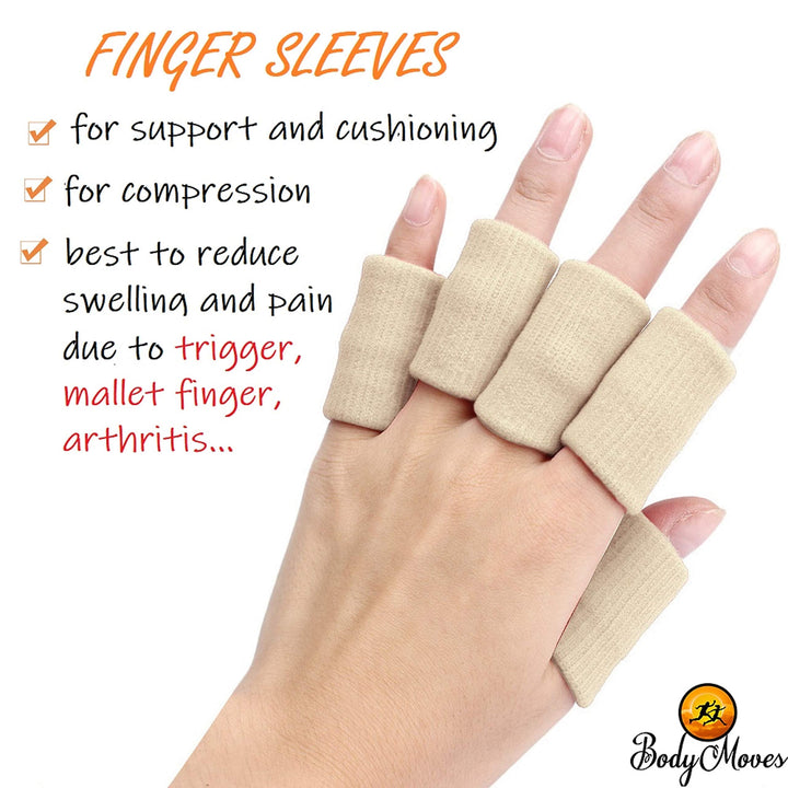 BodyMoves Finger Brace Splint Sleeve Thumb Support Prot