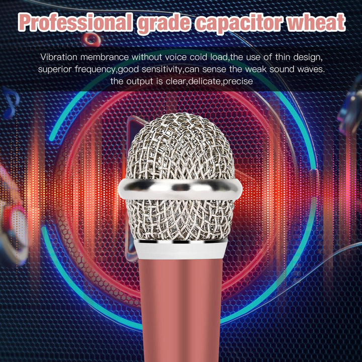 Mini Microphone,Portable Vocal Tiny Microphone, Asmr Microphone ,Phone Microphone, Mini Karaoke Microphone for Voice Recording Chatting And Singing On Iphone,Android,Laptop Notebook(Rose gold)