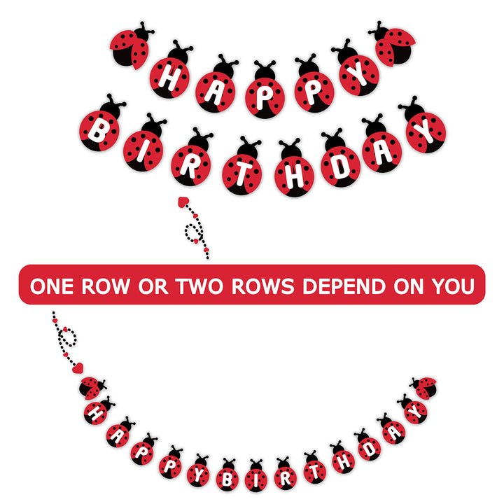 Black &amp; White Birthday Banner, Happy Bday Pennant Decorations, Black Birthday Party Sign