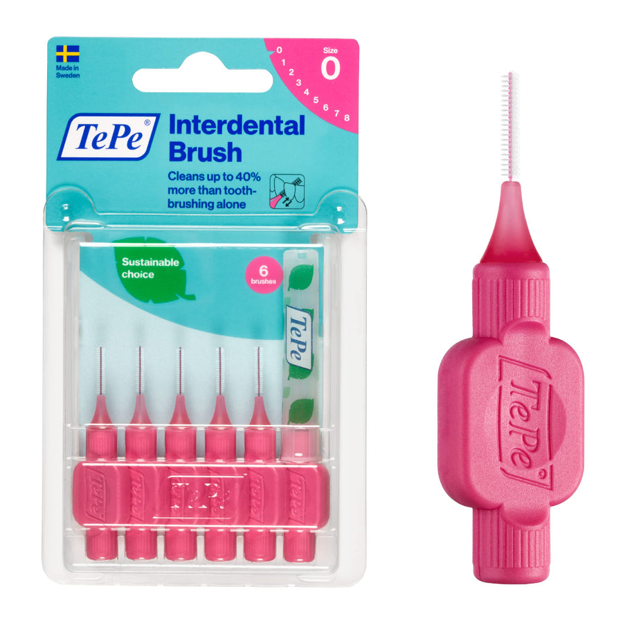 TePe INTERDENTAL BRUSH ORIGINAL - Pink 0.4mm 6 Pack - R