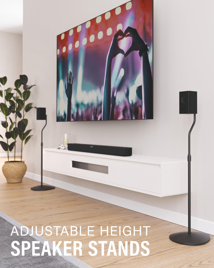 SANUS Speaker Stands Pair - Adjustable Height Speaker S