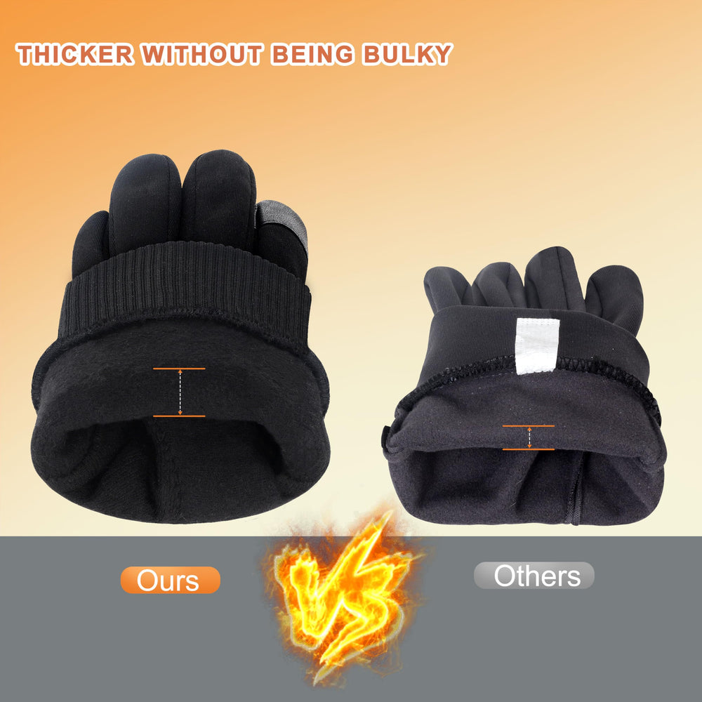 Winter Gloves for Men Women-Waterproof Running Cycling Glove for Cold Weather, Thermal Warm Windproof Gloves Touch Screen Finger for Skiing Snow Driving Snowboarding