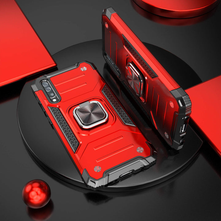 for Galaxy A50 Case with Screen Protector,for Galaxy A30S Cover,Shockproof Drop Test Case with Car Mount Kickstand Lightweight Protective Cover for Galaxy A50/A30S/A50S,Red