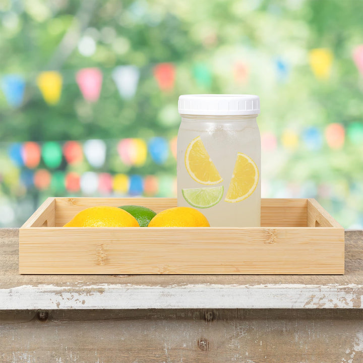 Wide Mouth Plastic Mason Jar Lids (24-Pack Bundle); 2 Dozen Unlined White Ribbed Lids, 86-450 Size