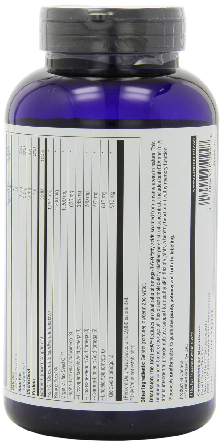 Health From the Sun The Total EFA Omega 3-6-9-180 Softgels by Health From The Sun