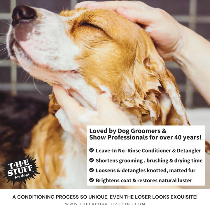 Leave-in Dog Conditioner and Detangler Spray | 12oz Concentrate 15:1 | Perfect Solution for Managing Matted Dog Hair Dog Detangling and Dematting Spray