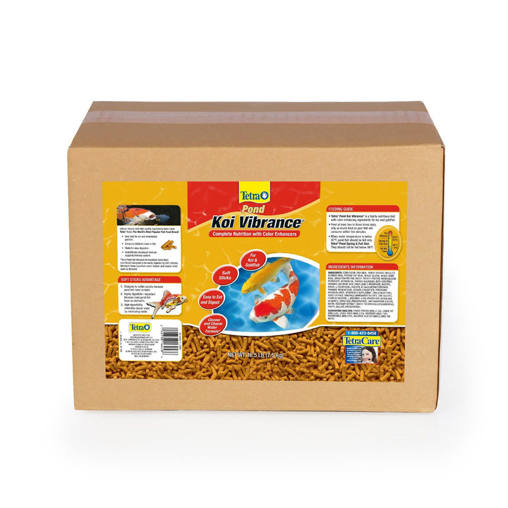 Pond Koi Vibrance, Soft Sticks, Floating Pond Food, 16.5 Pounds