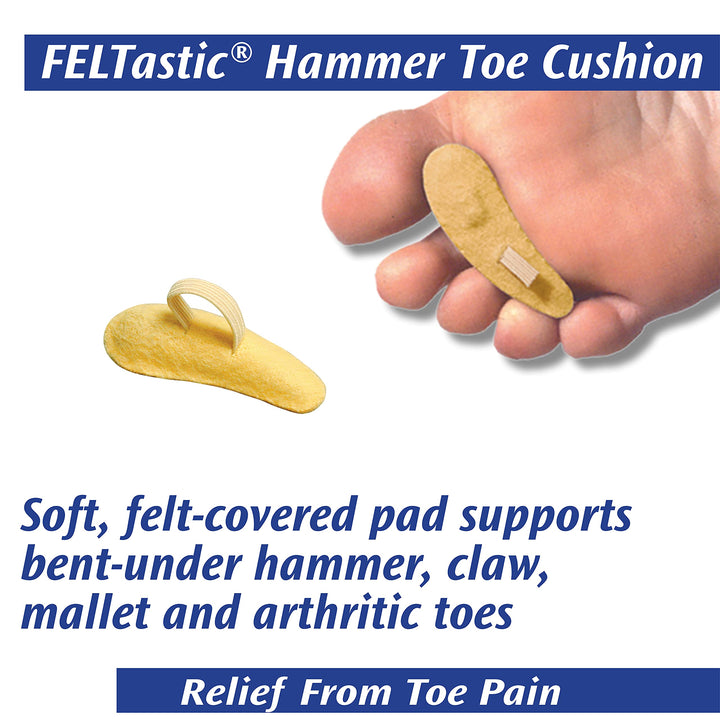 PediFix Felt Hammer Toe Crest Cushion, Medium 8+, Right