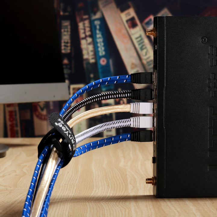 Cat 8 Ethernet Cable, Nylon Braided 10ft High Speed Network Cable LAN Cable Wires CAT 8 RJ45 Ethernet Cable Cord 3ft 10ft 16ft 26ft 33ft 50ft 66ft 100ft (Black 10ft)