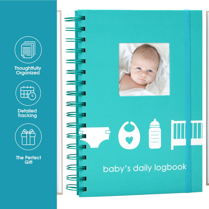 Pearhead Baby's Daily Log Book, 50 Easy to Fill Pages to Track and Monitor Your Newborn Baby's Schedule